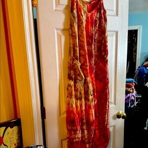 Vibrant Tie-Dye Overalls Pants